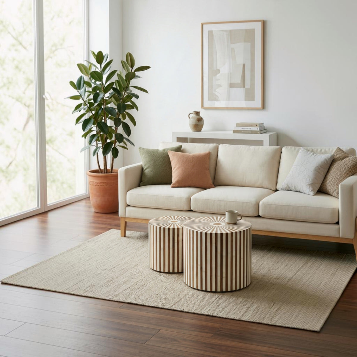 Tables Duo Brown & white
