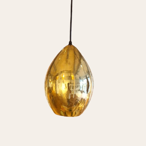 Suspension Oeuf Cuivre Jaune
